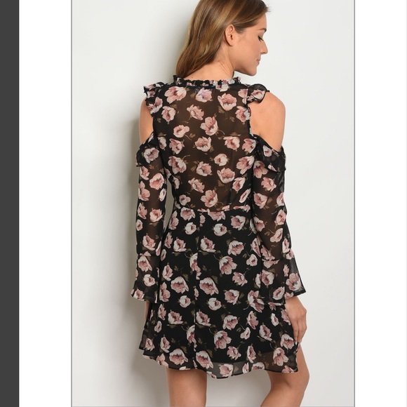 Ruffled Floral Dress - Picture 3 of 4